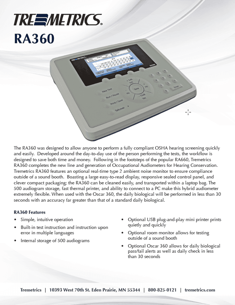 RA360 Datasheet